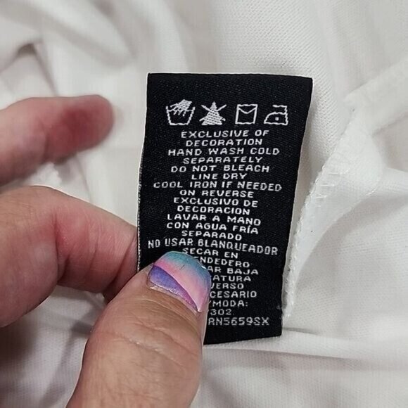 Ronnie Nicole Dress Mini Sleeveless Pink Stripped Ruffled Tiers Women's Large - Picture 6 of 6